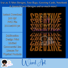 Load image into Gallery viewer, Creative- Mirrored Text Word Art

