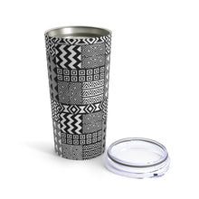 Load image into Gallery viewer, Black White Tribal Tumbler 20oz
