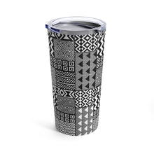 Load image into Gallery viewer, Black White Tribal Tumbler 20oz
