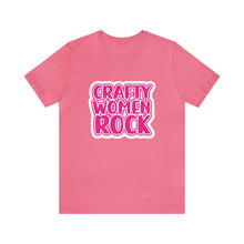 Load image into Gallery viewer, Crafty Women Rock Unisex Jersey Short Sleeve Tee
