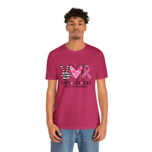 Load image into Gallery viewer, Peace Love Cure Unisex Jersey Short Sleeve Tee
