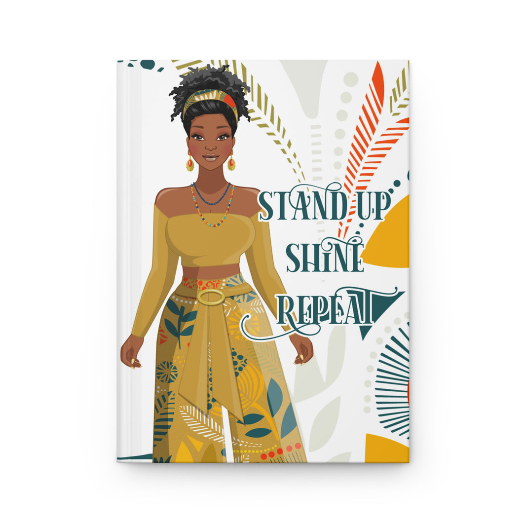 Stand Up White Hardcover Journal Matte