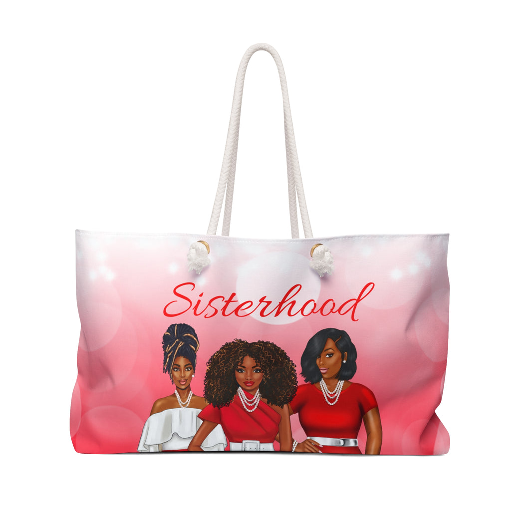 The Sisterhood Red/White Weekender Bag