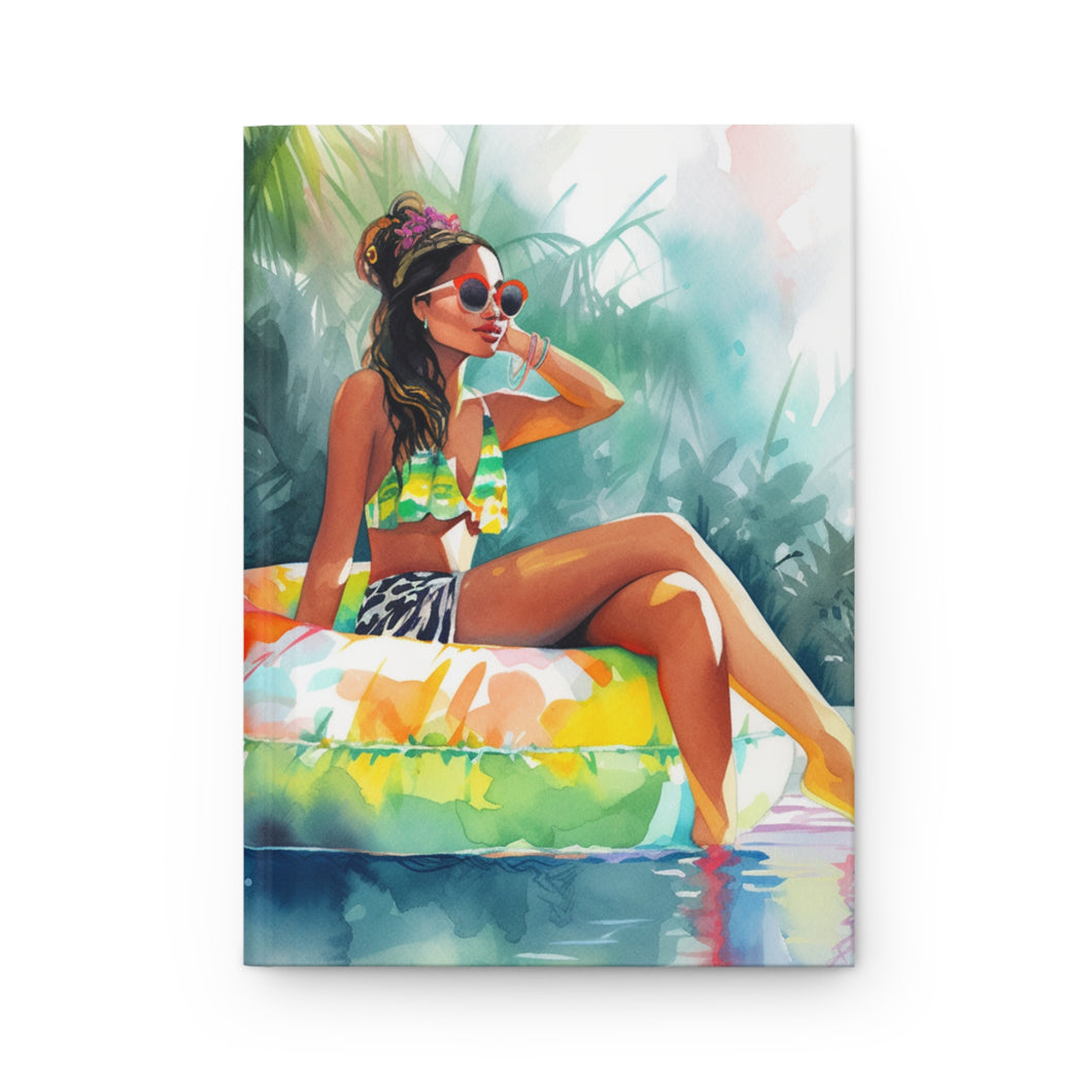 Watercolor Waves- Beach Babes Hardcover Journal Matte