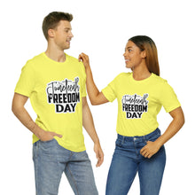 Load image into Gallery viewer, Juneteenth Freedom Day Jersey Short Sleeve Tee
