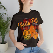 Load image into Gallery viewer, Hello Fall Unisex Jersey Short Sleeve Tee
