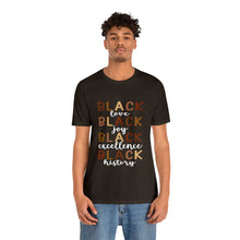 Load image into Gallery viewer, Black Love Jersey Short Sleeve Tee

