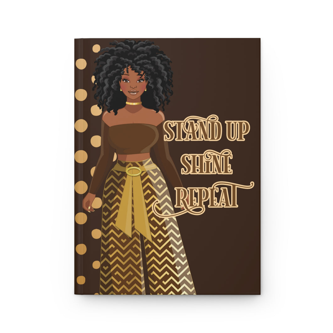 Stand Up Brown Hardcover Journal Matte