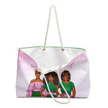 Load image into Gallery viewer, The Sisterhood Pink/Green Weekender Bag
