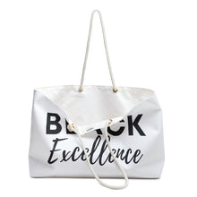 Load image into Gallery viewer, Black Excellence Weekender Bag-White
