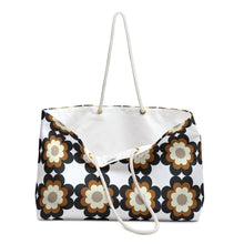 Load image into Gallery viewer, Mocha Flower Power Weekender Bag
