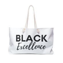 Load image into Gallery viewer, Black Excellence Weekender Bag-White
