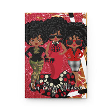 Load image into Gallery viewer, Red Ankara Beauty Hardcover Journal Matte
