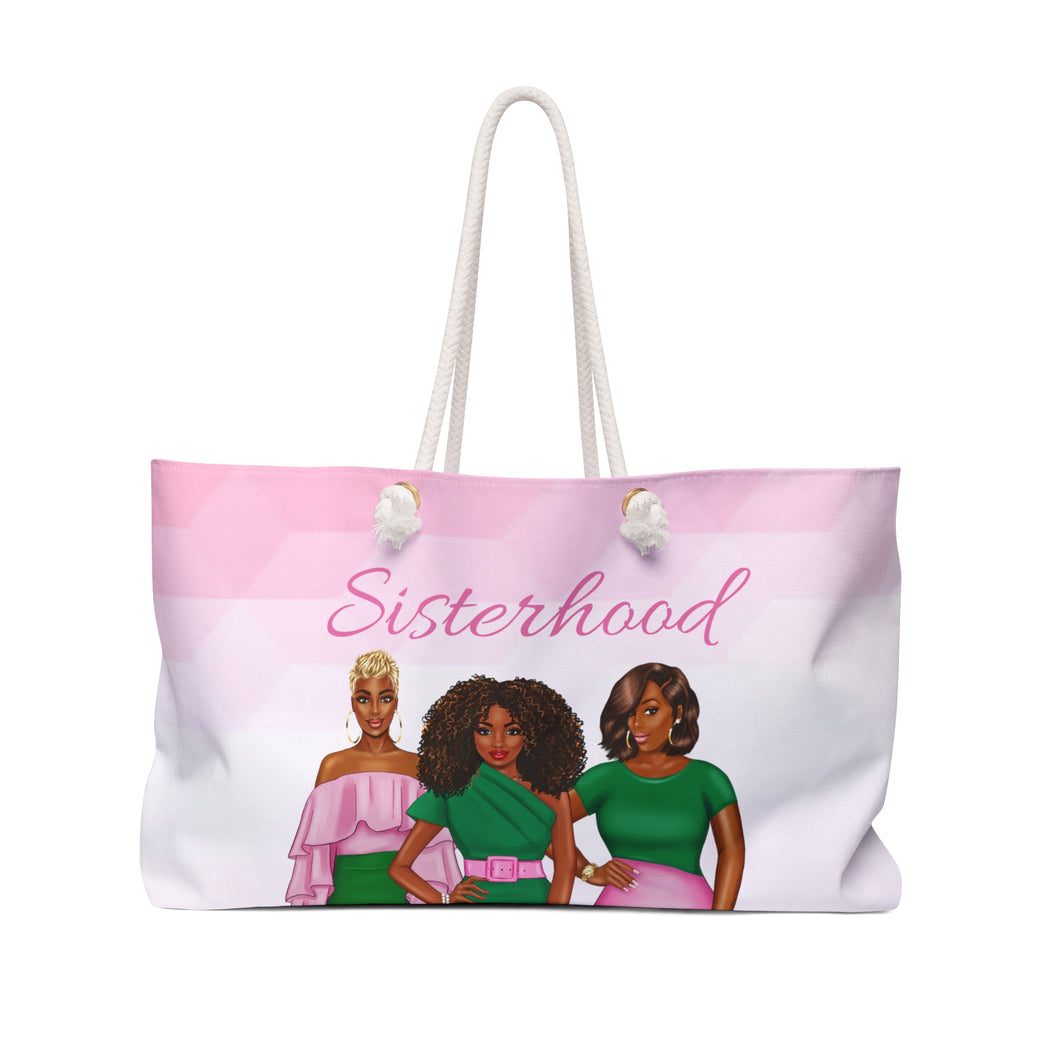 The Sisterhood Pink/Green Weekender Bag