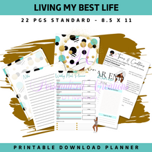 Load image into Gallery viewer, Living My Best Life- 2024 Undated Printable Planner
