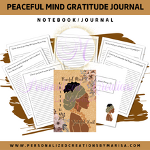 Load image into Gallery viewer, Peaceful Mind Gratitude Notebook/Journal
