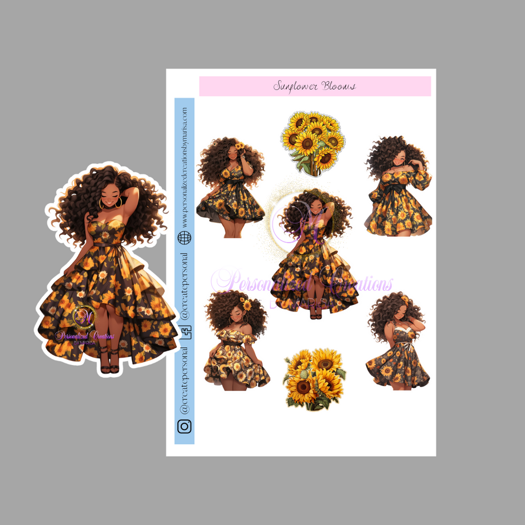 Sunflower Blooms Stickers