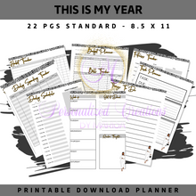 Load image into Gallery viewer, This Is My Year- 2024 Undated Printable Planner
