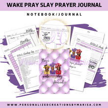 Load image into Gallery viewer, Wake Pray Slay Spiritual Notebook/Journal
