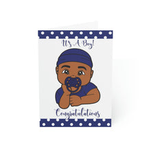 Load image into Gallery viewer, It&#39;s A Boy-Medium Folded Greeting Cards (1, 10, 30, and 50pcs)
