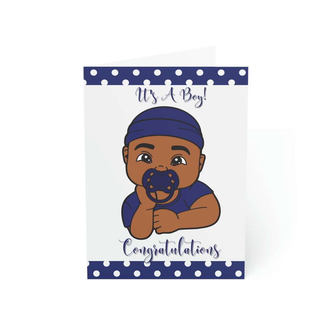 It's A Boy-Medium Folded Greeting Cards (1, 10, 30, and 50pcs)