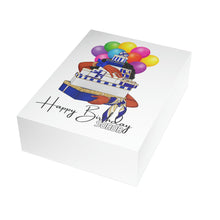 Load image into Gallery viewer, Happy Birthday Soror! - Blue &amp; White Folded Greeting Cards (1, 10, 30, and 50pcs)
