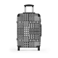 Load image into Gallery viewer, Black White Tribal Cabin Suitcase
