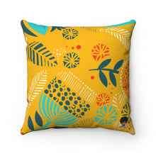 Load image into Gallery viewer, Gold Spun Polyester Square Pillow
