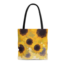 Load image into Gallery viewer, She Is Clothed Sunflowers AOP Tote Bag
