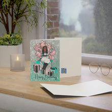 Load image into Gallery viewer, Happy Birthday-Teal &amp; Pink Folded Greeting Cards (1, 10, 30, and 50pcs)
