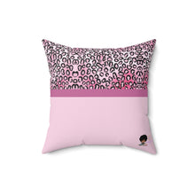 Load image into Gallery viewer, Pink Cheetah Spun Polyester Square Pillow
