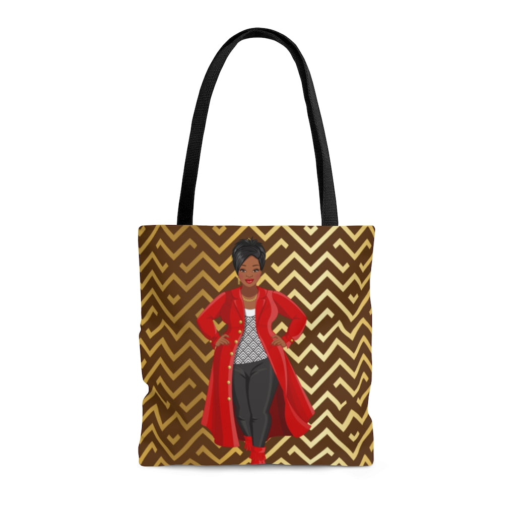 Stand Up Red AOP Tote Bag