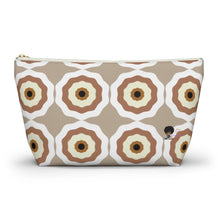 Load image into Gallery viewer, Mocha Circles Accessory Pouch w T-bottom
