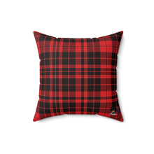 Load image into Gallery viewer, Merry Christmas &amp; Happy New Year Red Plaid Square Pillow
