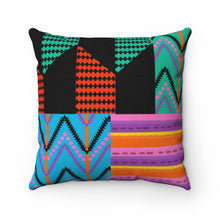 Load image into Gallery viewer, Ankara Baby Blue Spun Polyester Square Pillow
