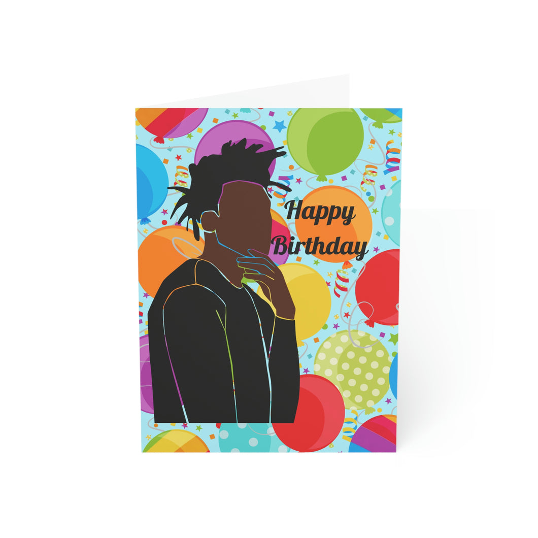 Mens Birthday-Black Shirt Folded Greeting Cards (1, 10, 30, and 50pcs)