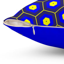 Load image into Gallery viewer, Lemon Blueberry Honeycomb Spun Polyester Square Pillow
