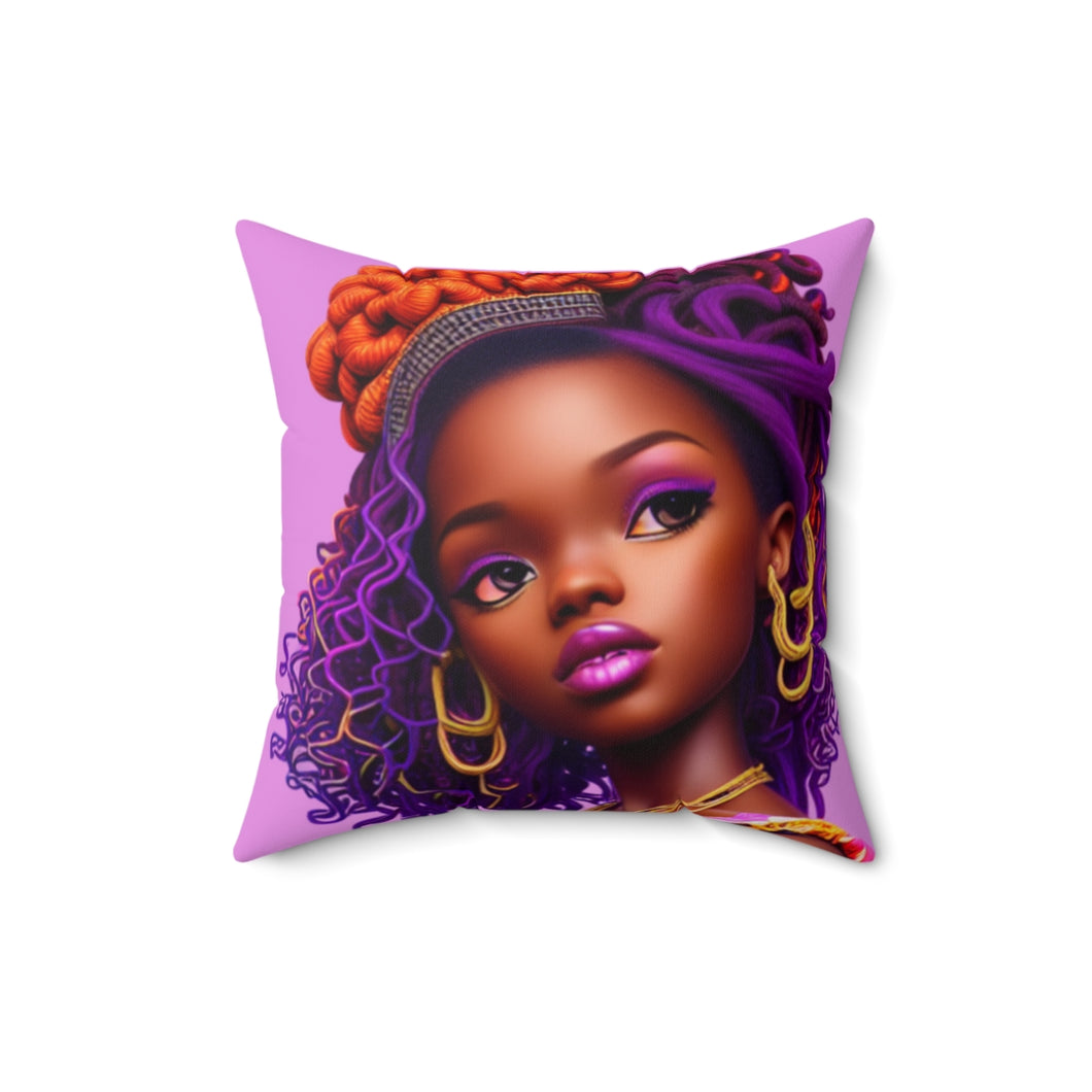 Candy Girl-Lavender Square Pillow