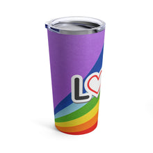 Load image into Gallery viewer, Rainbow Heart Love Tumbler 20oz
