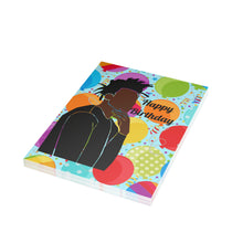 Load image into Gallery viewer, Mens Birthday-Black Shirt Folded Greeting Cards (1, 10, 30, and 50pcs)

