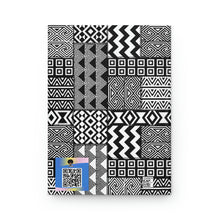 Load image into Gallery viewer, Black White Tribal Hardcover Notebook Journal Matte

