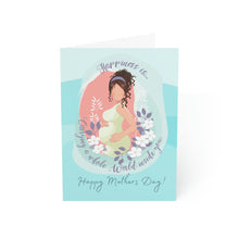 Load image into Gallery viewer, Happy Mothers Day-Happiness Is -Light Folded Greeting Cards (1, 10, 30, and 50pcs)
