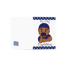 Load image into Gallery viewer, It&#39;s A Boy-Medium Folded Greeting Cards (1, 10, 30, and 50pcs)

