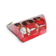 Load image into Gallery viewer, The Sisterhood Red/White Accessory Pouch w T-bottom
