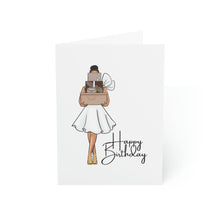 Load image into Gallery viewer, Happy Birthday-Brown Folded Greeting Cards (1, 10, 30, and 50pcs)
