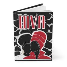 Load image into Gallery viewer, Diva Red &amp; White Hardcover Notebook Journal Matte
