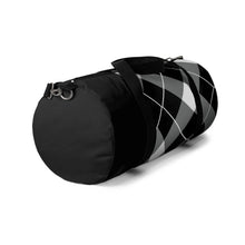 Load image into Gallery viewer, His Black Argyle Duffel Bag
