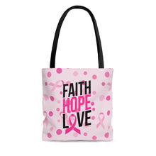 Load image into Gallery viewer, Faith Hope Love AOP Tote Bag
