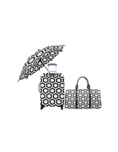 Load image into Gallery viewer, Black/White/Gray Honeycomb 3 PC Travel Set
