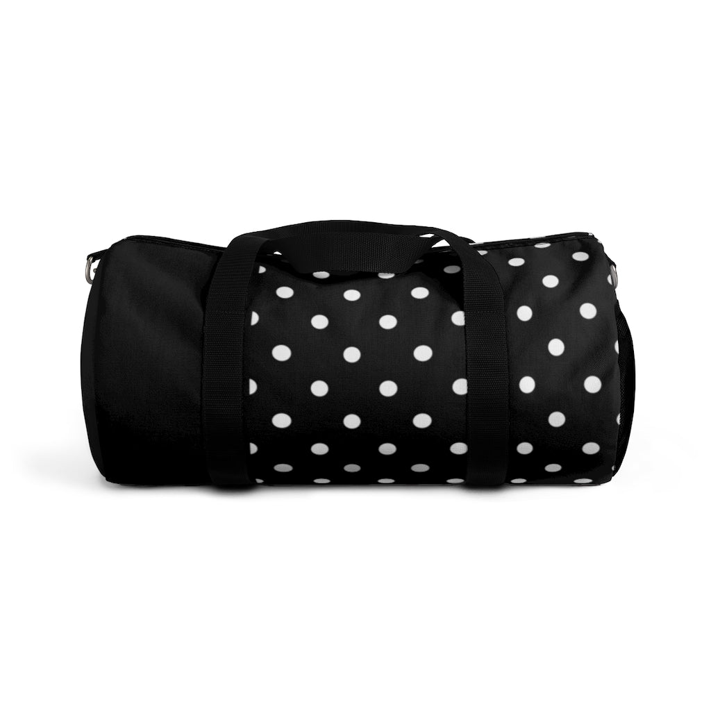 For Her Black Dots Duffel Bag